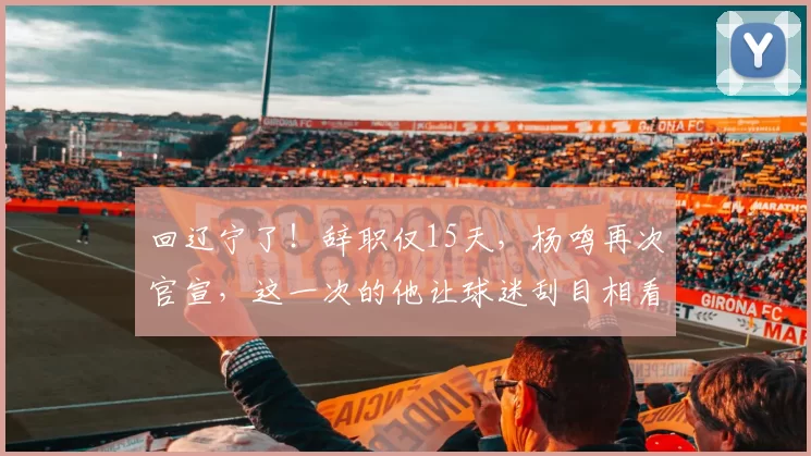 回辽宁了！辞职仅15天，杨鸣再次官宣，这一次的他让球迷刮目相看